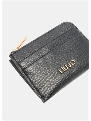 Porta carte Liu Jo in ecopelle nera in DONNA