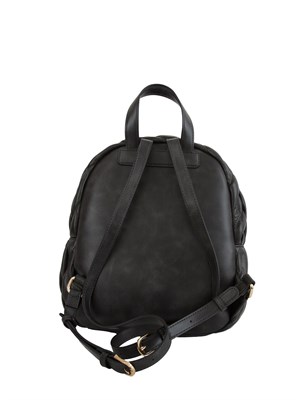 Zaino Liu Jo donna in ecopelle nera intrecciata e goffrata in DONNA