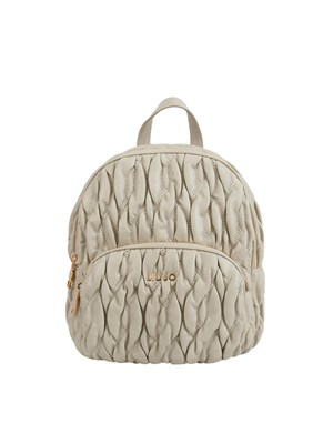Zaino Liu Jo donna in ecopelle avorio intrecciata e goffrata in DONNA