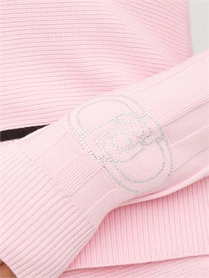 Maglia girocollo Liu Jo donna in misto viscosa rosa in DONNA