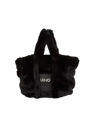 Shopping media Liu Jo donna in teddy nero con logo in DONNA