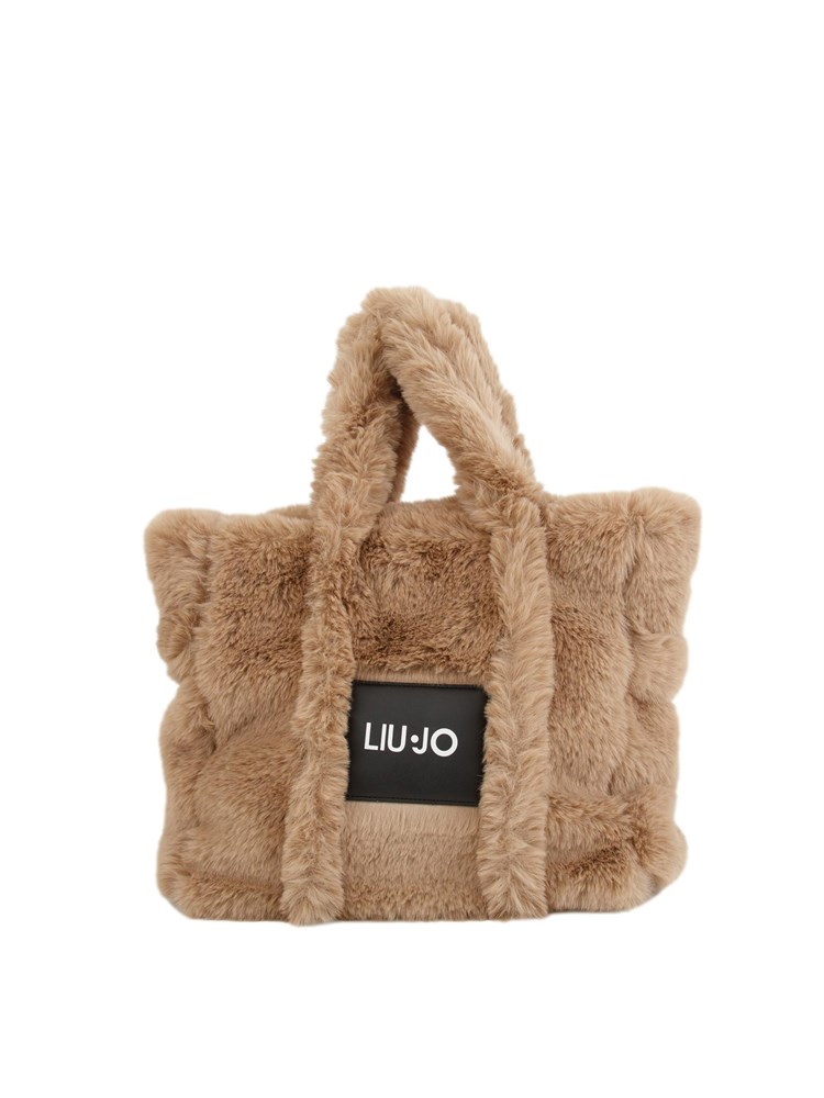 Shopping media Liu Jo donna in teddy beige con logo