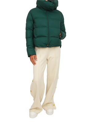 Piumino Pinko in tela tecnica verde con cappuccio in DONNA