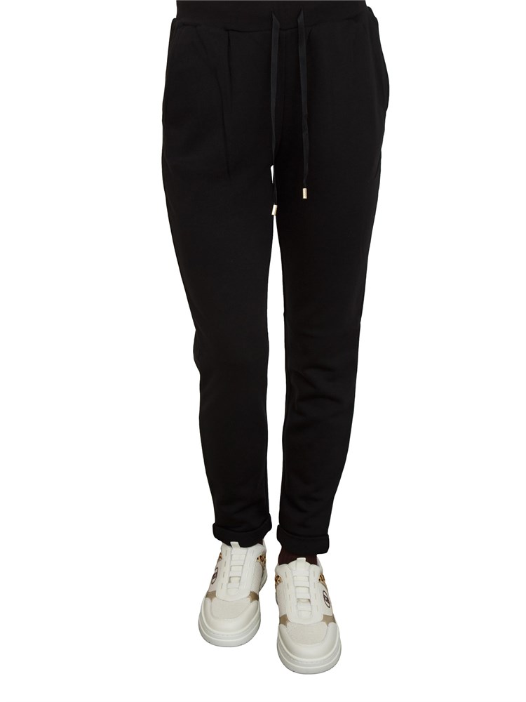 Pantaloni jogging Liu Jo donna in misto cotone nero