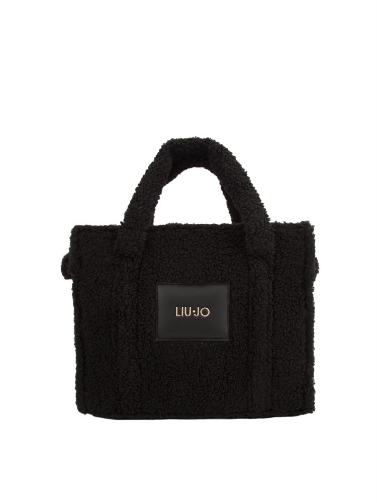 Shopping media Liu Jo donna in teddy nero con logo