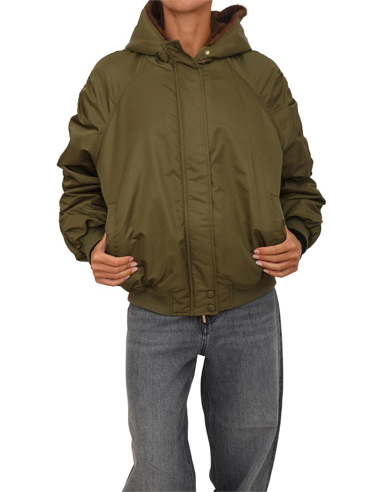 Bomber imbottito iBlues in tessuto antipioggia verde