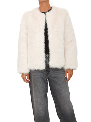 Pelliccia iBlues in soffice tessuto bianco in DONNA
