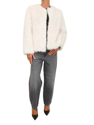 Pelliccia iBlues in soffice tessuto bianco in DONNA