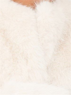 Pelliccia iBlues in soffice tessuto bianco in DONNA