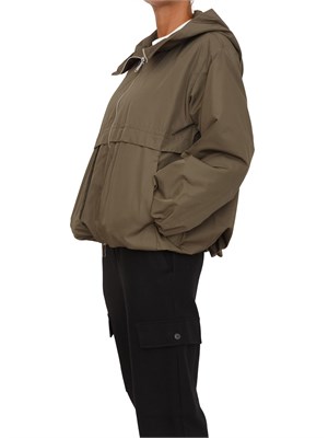 Giaccone Settimo Marella in tessuto verde in DONNA