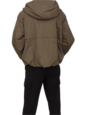 Giaccone Settimo Marella in tessuto verde in DONNA