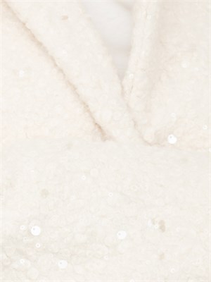 Cappotto Ranch Emme Marella in bouclÉ bianco con paillettes in DONNA