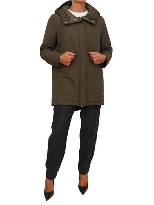 Parka Virgin Emme Marella in taffetà verde in DONNA