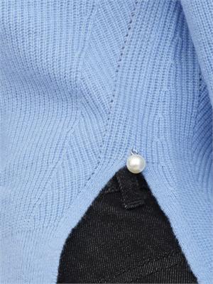 Maglia Liu Jo donna in lana e cashmere azzurro in DONNA