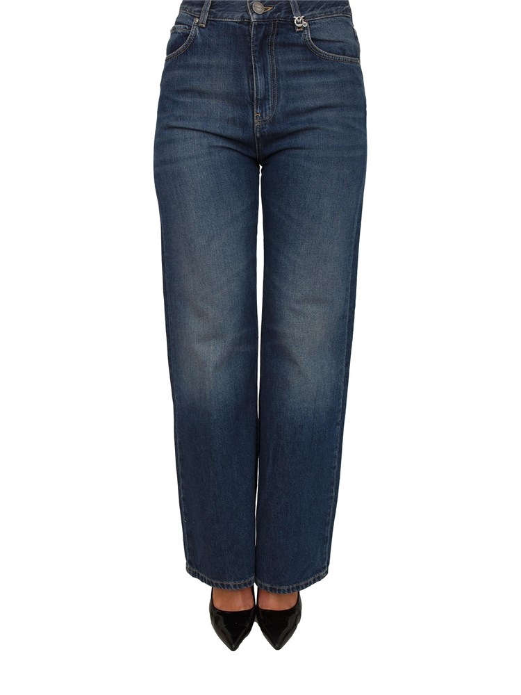 Jeans wide leg Pinko in denim soft stone wash