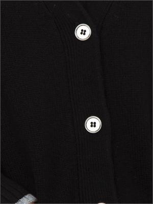 Cardigan lungo Pinko in lana e cashmere nero in DONNA