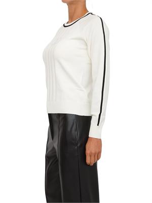 Maglia Liu Jo donna in viscosa bianca con dettagli a contrasto in DONNA