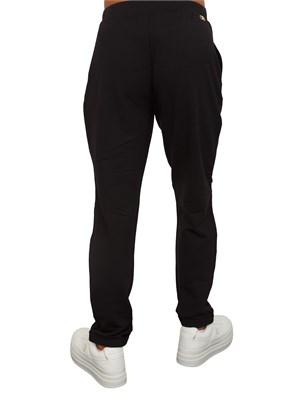 Pantalone tuta Liu Jo donna n viscosa nera con perle in DONNA