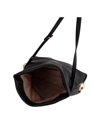 Borsa a spalla media Liu Jo in ecopelle liscia nera in DONNA