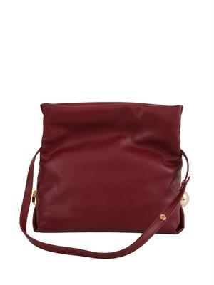 Borsa a spalla media Liu Jo in ecopelle liscia bordeaux in DONNA