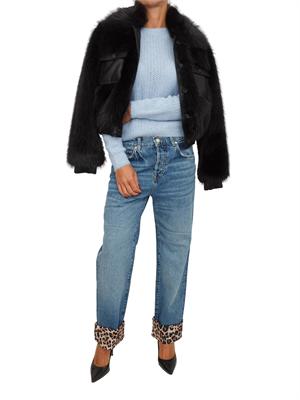 Maglia Liu Jo donna in alpaca e lana celeste con lurex in DONNA
