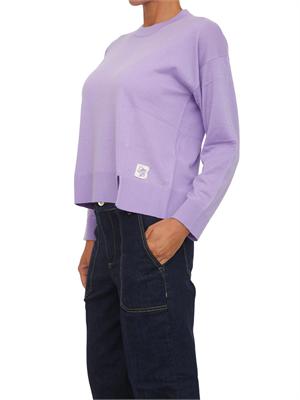 Maglia girocollo Liu Jo donna in misto lana lilla in DONNA