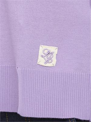 Maglia girocollo Liu Jo donna in misto lana lilla in DONNA
