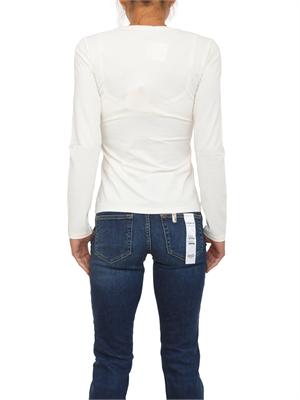 T-shirt Liu Jo donna in cotone avorio con taschino strass in DONNA