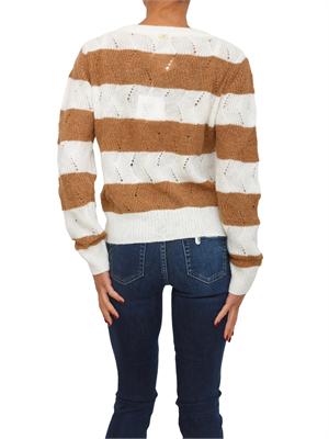 Maglia girocollo Liu Jo donna in misto lana e alpaca cammello in DONNA