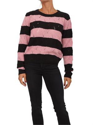 Maglia girocollo Liu Jo donna in misto lana e alpaca rosa in DONNA