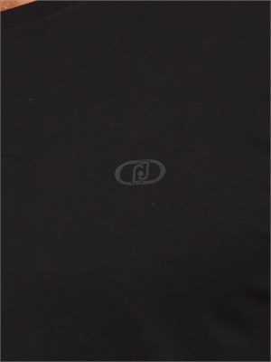 T-shirt girocollo Liu Jo in misto cotone nero in UOMO