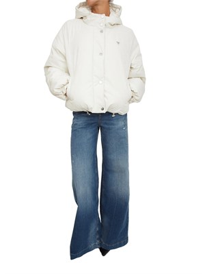 Giubbino Guess Jeans donna in tessuto bianco avorio in DONNA
