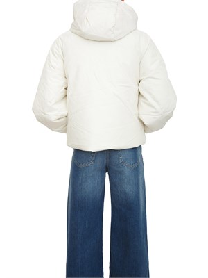 Giubbino Guess Jeans donna in tessuto bianco avorio in DONNA