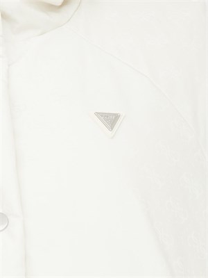 Giubbino Guess Jeans donna in tessuto bianco avorio in DONNA