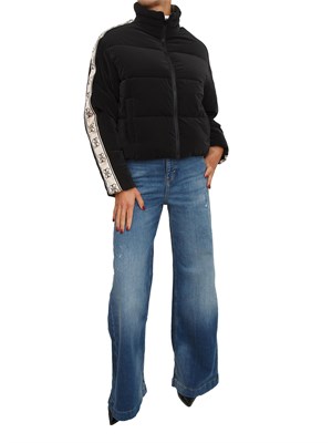 Giubbino Guess Jeans donna in tessuto nero con bande logo in DONNA