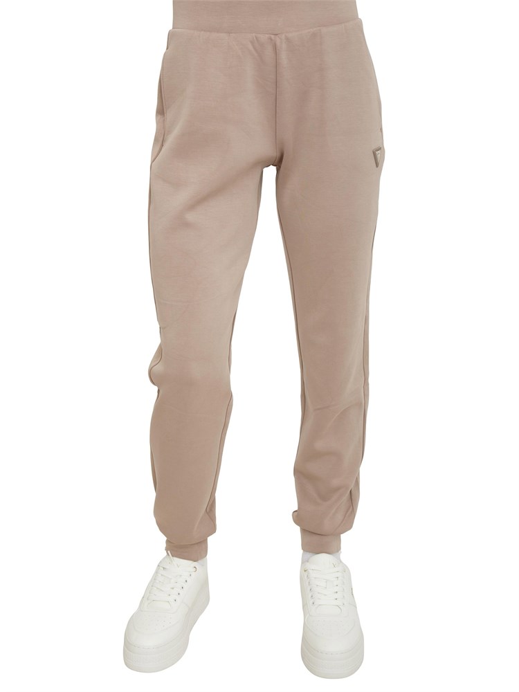 Pantaloni jogging Guess Jeans donna in scuba beige