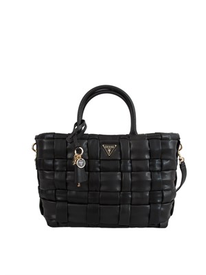 Borsa Marion Guess Jeans in ecopelle intrecciata nera in DONNA