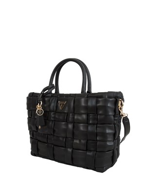 Borsa Marion Guess Jeans in ecopelle intrecciata nera in DONNA