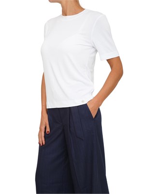 T-shirt Guess Jeans donna in cotone bianco in DONNA