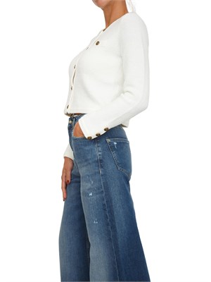 Cardigan Guess Jeans donna in maglia bianca con bottoni in DONNA
