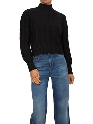 Maglia Guess Jeans donna in misto lana nera in DONNA