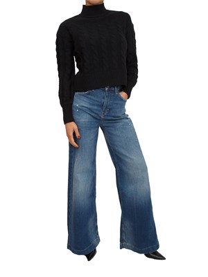 Maglia Guess Jeans donna in misto lana nera in DONNA