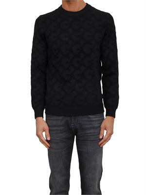 Maglia Guess Jeans in maglia jacquard blu in UOMO