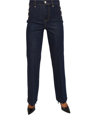 Jeans 5 tasche Guess Jeans donna in cotone denim blu in DONNA