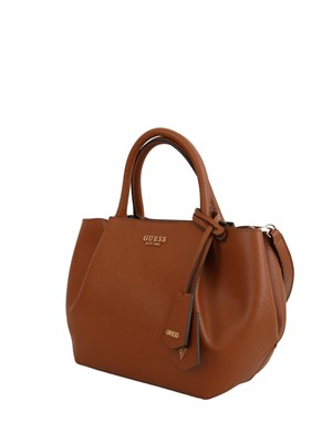 Borsa Amorette Guess Jeans in ecopelle saffiano cuoio in DONNA