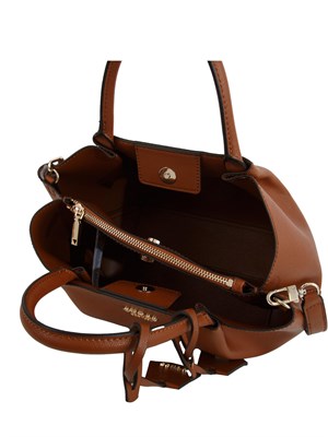 Borsa Amorette Guess Jeans in ecopelle saffiano cuoio in DONNA