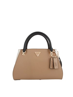 Borsa Noelle Guess Jeans in ecopelle cipria e bianco in DONNA