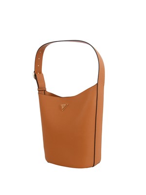 Borsa secchiello Guess Jeans in ecopelle cuoio in DONNA