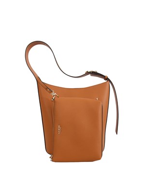 Borsa secchiello Guess Jeans in ecopelle cuoio in DONNA