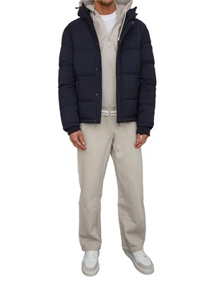 Felpa Guess Jeans in cotone tortora con bande logo in UOMO